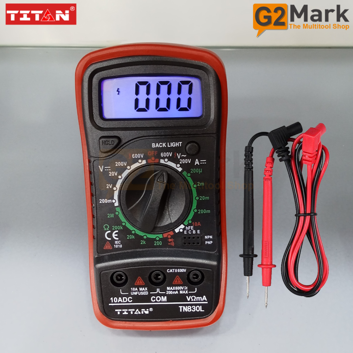TITAN TN80L Electric Digital Multi Meter New Digital Multimeter Volt Meter Ammeter Ohmmeter