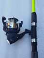 Yumoshi JM200 Sleek Lightweight Electroplating Fishing Reel With Fishing Line. 