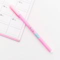 1 Pc Creative Pink Personality Text Series Campus Fresh Writing 0.5mm Gel Pen Black Ink. 