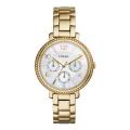 Fossil Mother Of Pearl Dial Gold Stainless Steel Watch For Women ES3756. 