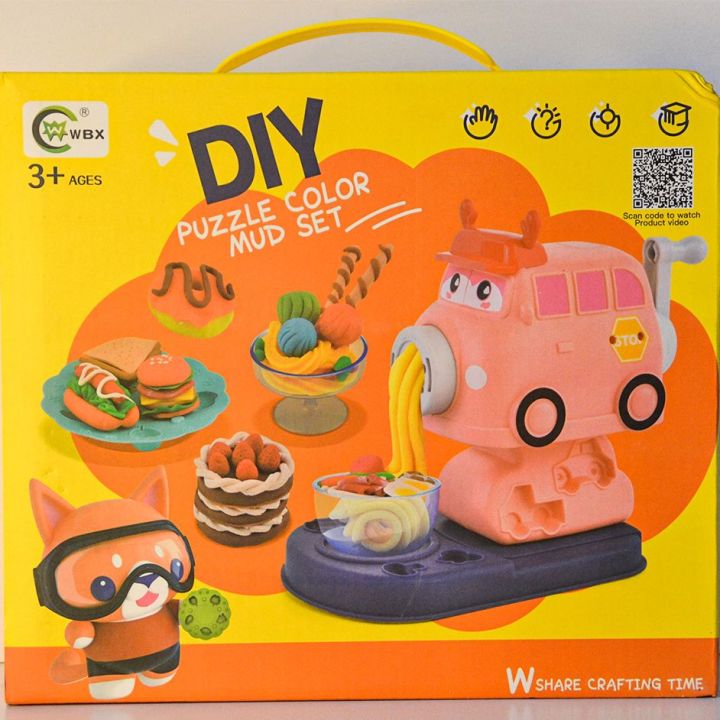 Diy Hand Mude puzzle color mud set.
