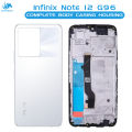 Infinix Note 12 G96 Housing Middle Frame With Side Button Complete Body Casing Replacement For Note 12 G96 - White. 