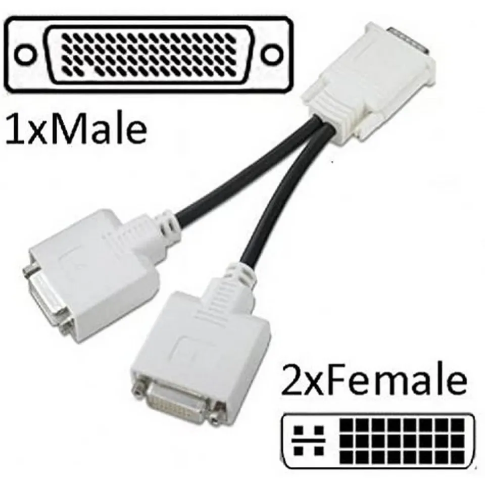 DMS 59 to Dual DVI Adapter Cable, DMS 59 Pin Male to Two DVI 24+5
