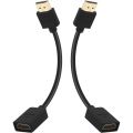 HDMI Male to Female Joinder and Coupler Adapter for  Wire Extension - Compatible with Google Chromecast, LED TVs, HDMI Cable Extenders, Android TV Boxes, and More. 