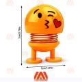Cute Emoji Spring Shaking Head Dolls Toy Funny Expression Bounce Toy for Car Dashboard & Home Decor Large 7/cm  (Plastic, Yellow). 
