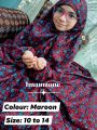 Kids Namaz Chadar Hijab with full Sleeves Fabric: Swiss Lawn. 