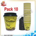 Disposable Coffee Cup 200ml/6.5Oz Pack of 10/20/30/40/50. 