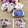 Women Flower Printed Clasp Top Purse Clutch Bag Key Coin Card Holder Wallet. 