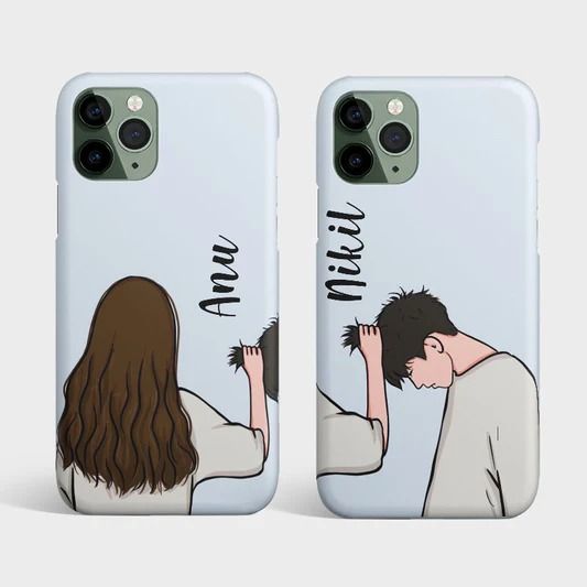 PACK OF FOR COUPLE CUSTOMIZED MOBILE BACK COVER