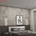 U-Shaped Pendant - Modern Indoor Decorative Designed Hanging Ceiling LED Unique Bedrooms Decor Bedside Hallways Pendant Brass Body White Shade LED Light. 