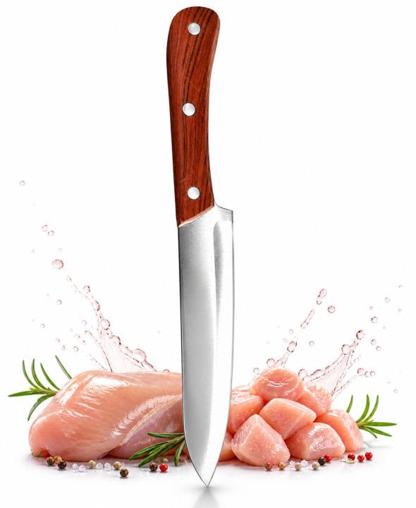 Knife | Stainless Steel Knife | Sharp Kitchen Knife | Premium Chef Knife with Wooden Handle | Heavy Duty Meat Cutting Knife | Ultra Sharp Blade
