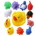 Pack Of 12 - Cute Soft Rubber Sqeeze Float Sound Toys. 