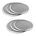 2X Professional Round Pizza Oven Baking Tray Baecue Grate Nonstick Mesh Net(12 Inch). 