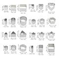 Squid Game Cookie Cutter 24pcs Korean Sugar Candy Making Tools Set Different Shapes Various Sizes Stainless Steel Biscuit. 