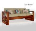 Olympia 5 Seater Wooden Sofa With Cushion. 