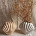 Sea Shell Vase, 14cm  Shell Flower Vase  Minimalist concrete vase, Handmade Modern Concrete. 