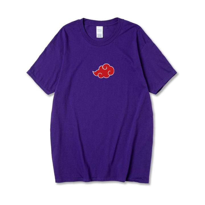 Japan Anime Akatsuki Cloud Symbols Print Men t-shirts Streetwear Short Sleeve Tshirts Men Women Oversized tee shirt homme