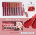Pack of 6 & 12 Lipgloss Matte Nude Reddish Shades Lipglosses Lipsticks  - Matte Liquid Lipgloss Tray - Long Lasting - Water Proof Lipgloss. 