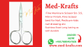 Stainless steell nail cuticle cutting scissor. 