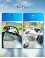 BASEUS Large View OF Blind Spot AND Reversing Auxiliary Mirrors / Rear View Mirror CAR MOUNT 2Pcs/Pair - WHITE. 