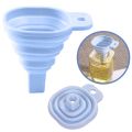 Novelty silicone folding funnel telescopic long Style funnels for household liquid dispensing Kitchen Gadgets blue. 