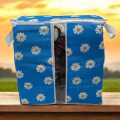 Pack of 5 Portable Bamboo Clothes Blanket Large Folding Bag Storage Box Organizer. 
