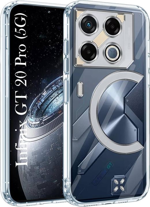 Infinix GT20 Pro Back Cover Soft Dust Plug transparent TPU Camera Protection Shockproof Phone Case Infinix GT 20 Pro