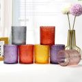 Techmanistan Empty Glass Candle Jars, Glass Tins, Colored Frosted Glass Candle Cup Container. 