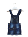 Denim Romper For Kids in Navy Blue Shorts Style (1-4 Years). 
