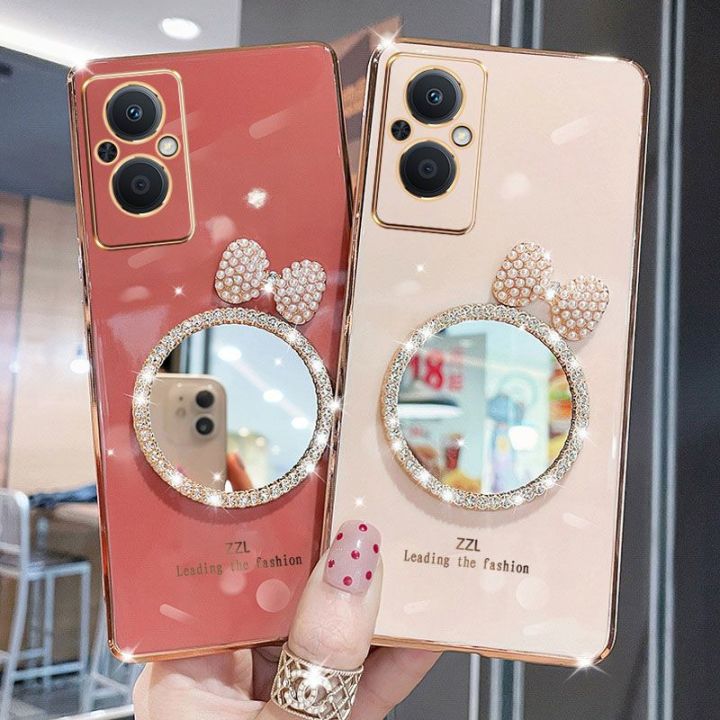 For%20OPPO%20F21%20Pro%20(5G)%20Back%20Cover%20Bowknot%20Makeup%20Mirror%20Luxury%206D%20Plating%20Frame%20Shiny%20Cases%20Soft%20Silicone%20Square%20Protective%20Mobile%20Phone%20Case%20for%20Girls%20-%20Image%202