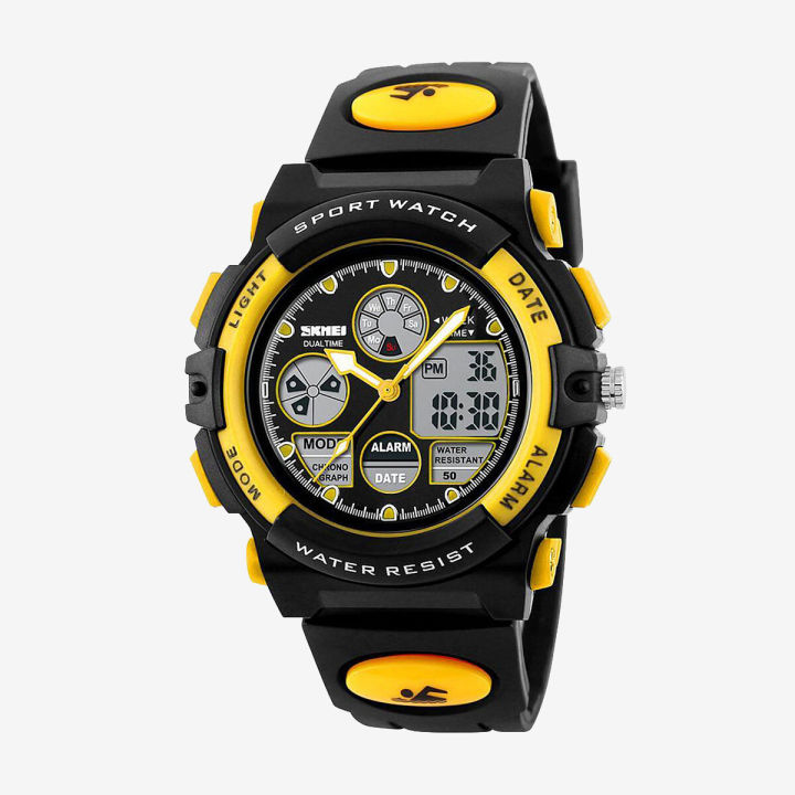 SKMEI Kids Fashion LED Backlight Alarm Dual Display Girls Boys Shock Resistant Waterproof Digital Watch 1163
