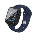 IMAK Shockproof PC Protective Case with Tempered Glass Film For Apple Watch Series 6 & SE & 5 & 4 44mm. 