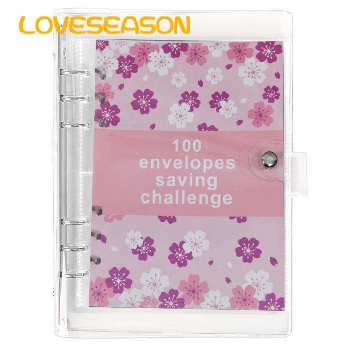 Savings Binder Book Waterproof Money Saving Binder with Laminated Sheet Buyers' Favorite Money Savings Challenge Notebook Savings Goal Binder