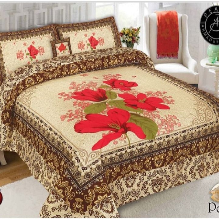 Cotton bed sheet 4 pieces king size double bed multi color CB-G14