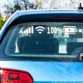 Waterproof WiFi Battery Level Car Stickers | Vinyl Bumper Car Decals | Back Windshield Auto Sticker for Windows Laptop Decoration (0.9" X 7.8") INCH. 