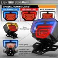 Motorcycles Bike Fancy Tail Back Light Running DRL Light with left right Indicator Multifunctional LED 70cc And 125cc LED - NF MART. 