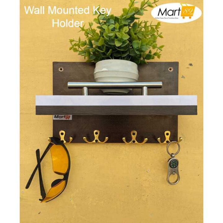 Coat key chain hanging rack in lasani wood sheet