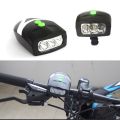 LED Bicycle Light 3 Modes Horn Speaker Warning Bell Light Cycling Head Lamp Safety White Flash Front Bike Light. 
