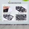 3D Marble Self-Adhesive Greek Pattern Wall Stair Floor Border Tile Sticker Kitchen Bathroom Basin Baseboard Wall Sticker 2M. 