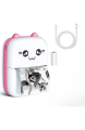Pocket Inkless Mini Printer - Thermal Portable Bluetooth Wireless Mini Printer For Kids - 1080P Instant Camera Printer 2.8 inch IPS Screen, Front and Rear Dual Lens Camera - Pink & Blue. 