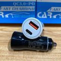 Basics Mini Car Charger with Dual Output, Fast Charging (Type C 20W + Type A 3.0A) Compatible with All Smartphones(Black) QC3.0+3.1A Car Charger Fast Charging White Black Mini Shape Car Lighter Slot PD 20W USB Type C Charge Mobile Phone. 