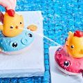 Kid Bath Clockwork Water Spray Rubber Duck Toy Children Bathroom Temperature Check Play Game Education Baby Toys For 12 Months. 