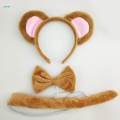 Animal Headbands Tail Bow Hairband Adults Kids Plush Monkey Costume Photo Props, Dress up Cartoon for Performance Stage Shows Halloween Party. 