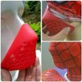 Spiderman Mini Mask Cosplay Props Spider Man Faceshell Silica Black/Red Halloween Deadpool Half Face Shell Cover Mouth Mas. 