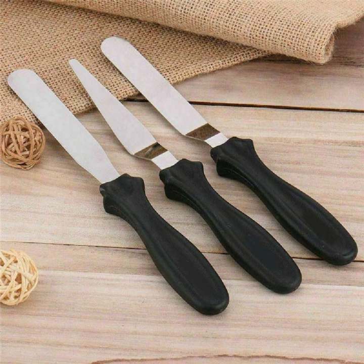 3 Pcs Cake Spatula set of Stainless Steel Palette Knife/ Icing Spatula, Palette Knife ,Icing knife Set of 3 Pieces  Best Quality