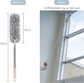 Microfiber Duster with Extension Pole Stainless Steel 30 to 100 with Bendable Head Extendable Long Fan Duster for Cleaning Ceiling Fan High Ceiling Keyboard Furniture Cars Gray. 