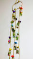 Wall Hanging Mini Glass Bottles With Rope For Wall Decor. 