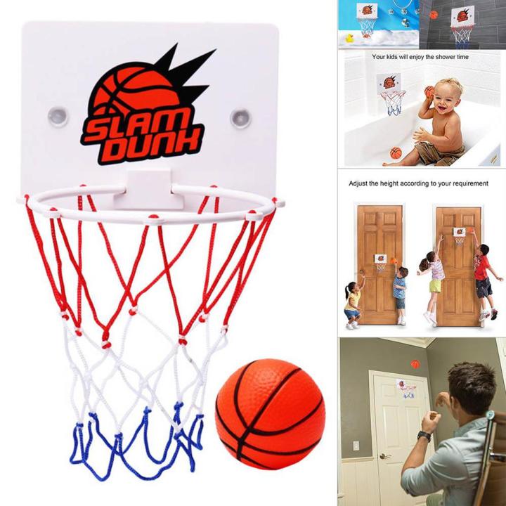 Children Kids Mini Basketball Hoop Toys Suck Wall-Mounted Stand with Pump Sport Toy Set