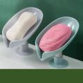 Newstyle Leaf Shape Soap Box Drain Soap Holder Box Bathroom Shower Soap Holder Dish Storage Plate Tray Bathroom Supplies Bathroom Gadget. 