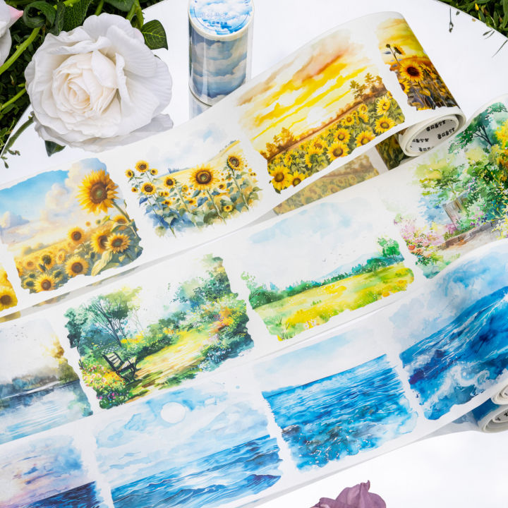 Panda Online 1 Roll My Dream Land Series Washi Paper Tape DIY Paper Creative Stickers Hand Ledger Material Paste